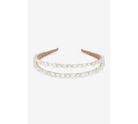 Jon Richard Pearl Double Row Headband In White White