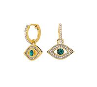 Jon Richard Radiance Collection Gold Plated Evil Eye Charm Earrings Gold