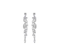 Jon Richard Silver Plated Navette Charlotte Drop Earrings One Size Silver