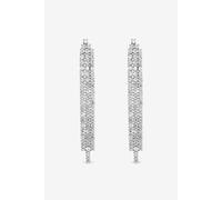 Jon Richard Rhodium Plated And Cubic Zirconia Crystal Drop Earrings In Silver Silver One Size