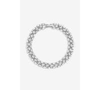 Jon Richard Rhodium Plated And Cubic Zirconia Navette Bracelet In Silver Silver One Size