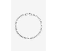 Jon Richard Rhodium Plated And Cubic Zirconia Round Tennis Bracelet In Silver Silver One Size