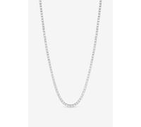 Jon Richard Rhodium Plated And Cubic Zirconia Round Tennis Necklace In Silver Silver