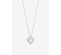 Jon Richard Women's Rhodium Plated & Pave Heart Pendant - Gift Box in Silver Jon Richard Silver One Size