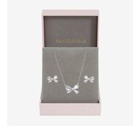 Jon Richard Rhodium Plated Bow Box Set