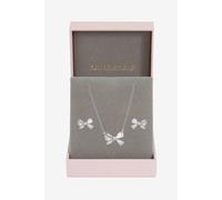Jon Richard Women's Rhodium Plated Bow Box Set - Gift Box in Silver Jon Richard Silver One Size