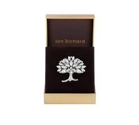 Jon Richard Rhodium Plated Crystal Cubic Zirconia Tree Of Love Brooch - Gift Boxed In Silver Silver One Size