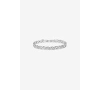 Jon Richard Women's Rhodium Plated Crystal Fine Multi Stone Bracelet in Silver