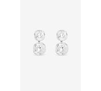 Jon Richard Rhodium Plated Crystal Statement Stone Drop Earrings In Silver Silver One Size