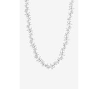 Rhodium Plated Cubic Zirconia Mixed Floral Allway Necklace Jon Richard Silver One Size