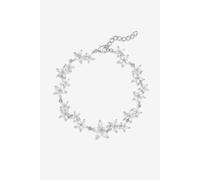 Jon Richard Women's Rhodium Plated Cubic Zirconia Mixed Floral Bracelet in Silver Jon Richard Silver One Size