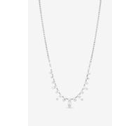 Jon Richard Rhodium Plated Cubic Zirconia Navette Stone Drop Necklace In Silver Silver One Size