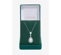Jon Richard Rhodium Plated Cubic Zirconia Pendant Necklace In Silver Silver