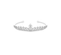 Jon Richard Rhodium Plated Cubic Zirconia Tiara - Gift Pouch In Silver Silver One Size