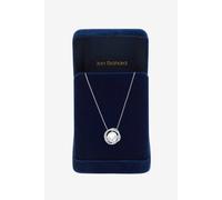 Jon Richard Women's Rhodium Plated Cubic Zirconia Twist Halo Pendant Necklace in Silver