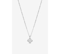 Jon Richard Rhodium Plated Micro Pave Clover Pendant One Size Silver
