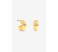 Jon Richard Women's Ribbed Hoop Earrings in Gold Jon Richard Gold One Size