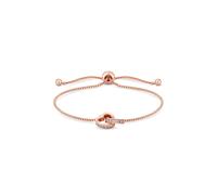 Jon Richard Rose Gold Cubic Zirconia Heart Toggle Bracelet Gold One Size
