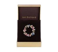 Jon Richard Rose Gold Plated Multi Cubic Zirconia Scattered Stone Brooch - Gift Boxed Rose
