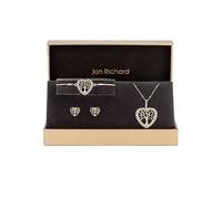 Jon Richard Rose Gold Plated Tree of Love Heart Trio Set - Gift Boxed Rose