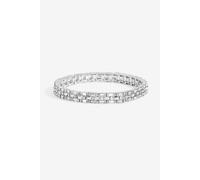 Jon Richard Silver Plated And Crystal Chain Stretch Bracelet Silver One Size