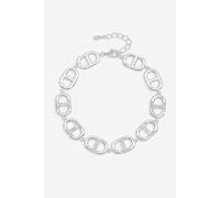 Jon Richard Silver Plated And Crystal Link Bracelet Silver One Size