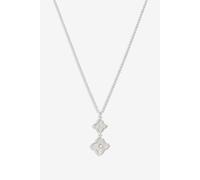 Jon Richard Women's Silver Plated & Mother Of Pearl Clover Pendant Jon Richard Silver One Size