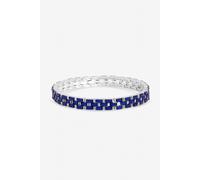 Jon Richard Silver Plated And Sapphire Chain Stretch Bracelet Silver