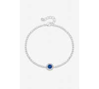 Jon Richard Silver Plated and Sapphire Crystal Stone Bracelet One Size Silver