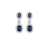 Jon Richard Silver Plated Blue Halo Earrings