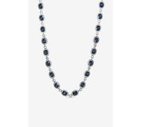 Jon Richard Women's Silver Plated Blue Halo Necklace - Gift Pouch