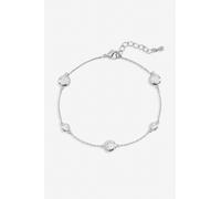 Jon Richard Silver Plated Cubic Zirconia Bezel Bracelet One Size Silver