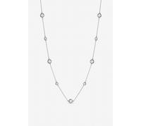 Jon Richard Silver Plated Cubic Zirconia Bezel Necklace One Size Silver
