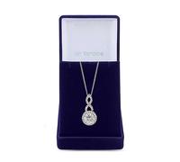 Jon Richard Silver Plated Cubic Zirconia Halo Infinity Crystal Pendant Necklace - Gift Boxed Blue