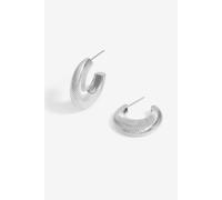Jon Richard Women's Silver Plated Diamond Cut Hoop Earrings Jon Richard Silver One Size