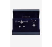 Jon Richard Silver Plated Diamond Cut Star Trio Set - Gift Box Silver One Size