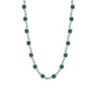 Jon Richard Silver Plated Emerald Green Infinity Allway Necklace Silver