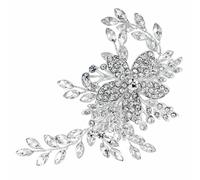 Jon Richard Darcey Pave Leaf Slide One Size Silver