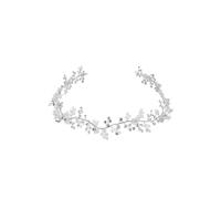 Jon Richard Silver Plated Lydia Statement Pearl And Crystal Hair Vine - Gift Pouch Silver One Size