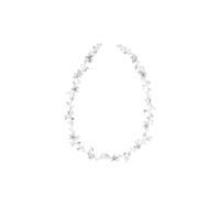 Jon Richard Silver Plated Mia Pearl And Crystal Long Hair Vine - Gift Pouch Silver One Size