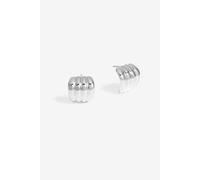 Jon Richard Silver Plated Ridge Stud Earrings Silver One Size