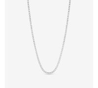 Jon Richard Rhodium Plated CZ Round Tennis Necklace One Size Silver