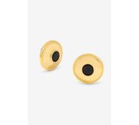 Jon Richard Women's Statement Polished & Jet Round Earrings in Gold Jon Richard Gold One Size