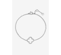 Jon Richard Women's Sterling Silver Plated Waterproof Clover Bracelet Jon Richard Silver One Size