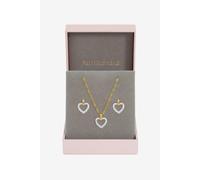 Jon Richard Two Tone Open Heart Set - Gift Box Multi
