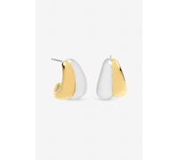 Jon Richard Women's Two Tone Waterproof Ribbed Dome Earrings Jon Richard Multicolor One Size