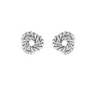 Jon Richard Vintage Inspired Silver Plated Textured Knot Earrings Silver