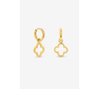 Jon Richard Women's Waterproof Gold Plated Clover Huggie Hoops Jon Richard Gold One Size