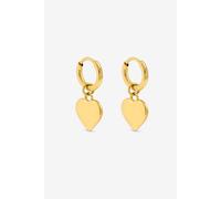 Jon Richard Women's Waterproof Gold Plated Heart Charm Hoop Earrings Jon Richard Gold One Size