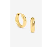 Jon Richard Women's Waterproof Gold Plated Small Flat Surface Hoop Earrings Jon Richard Gold One Size
